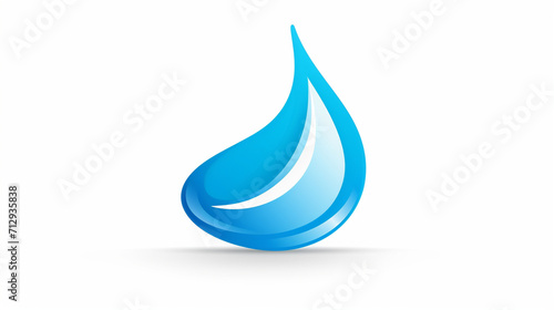 one water drop logo on a white background.