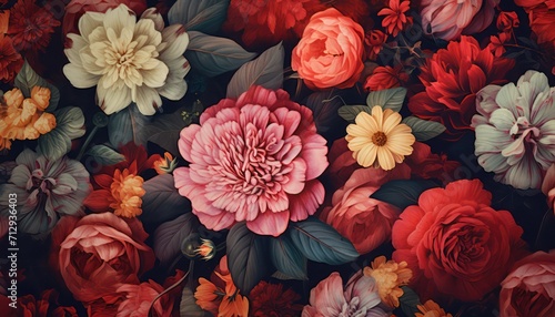 Easter flowers background