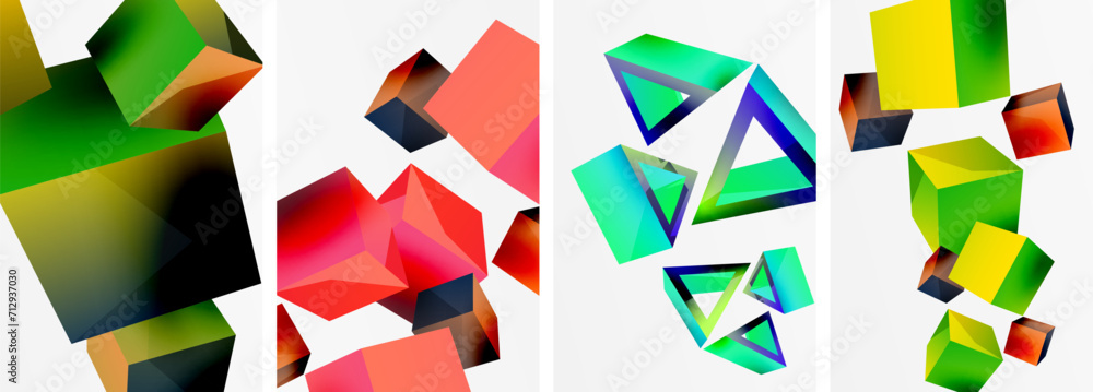 Flying 3d shapes, cubes and other geometric elements background design for wallpaper, business card, cover, poster, banner, brochure, header, website Flying 3d shapes, cubes and other geometric elements background design for wallpaper, business card, cover, poster, banner, brochure, header, website
