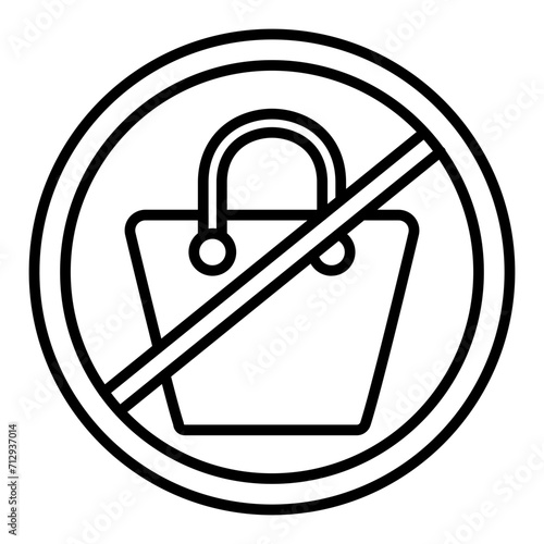   Disposable packaging regulations line icon