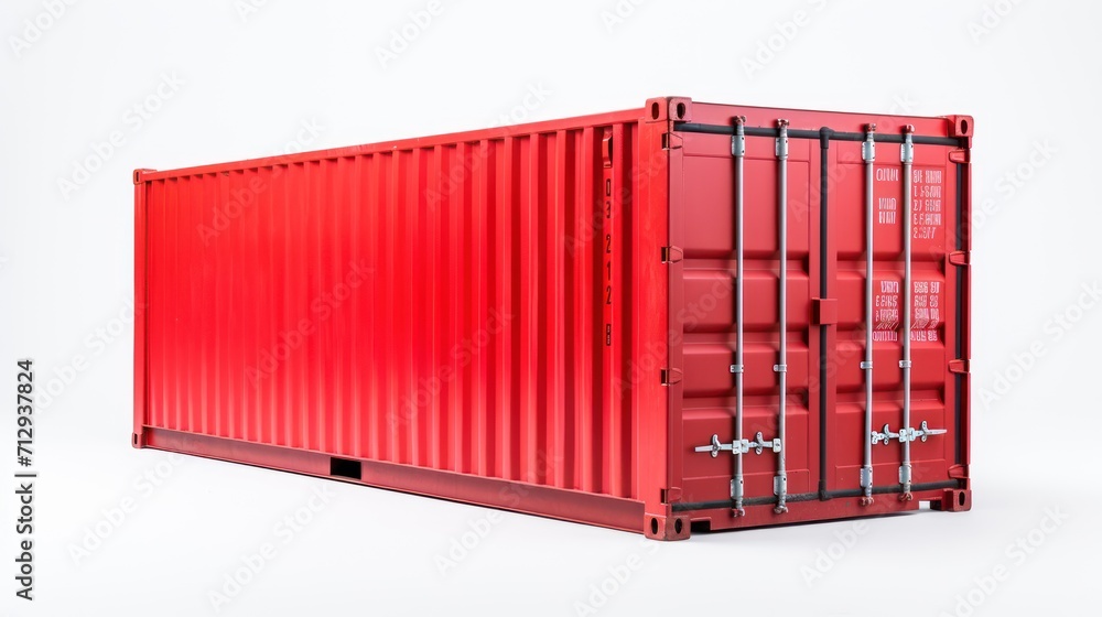 A blue shipping container, white background, in a watercolor style, white background. A blue shipping container, white background, in a watercolor style, white background.