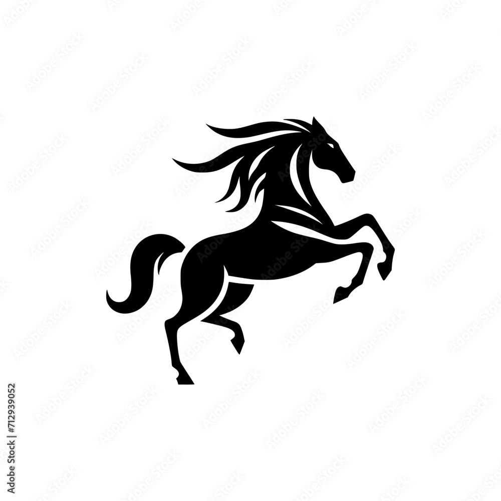High Quality Vector Logo of a Majestic Rearing White Horse. Versatile Symbol of Strength and Elegance for Logos, Branding, and Marketing. Isolated on White Background for Seamless Integration. High Quality Vector Logo of a Majestic Rearing White Horse. Versatile Symbol of Strength and Elegance for Logos, Branding, and Marketing. Isolated on White Background for Seamless Integration.