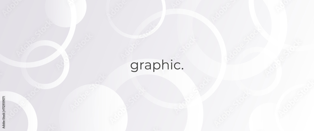Abstract white ring background. 3d geometric vector art with circle shapes