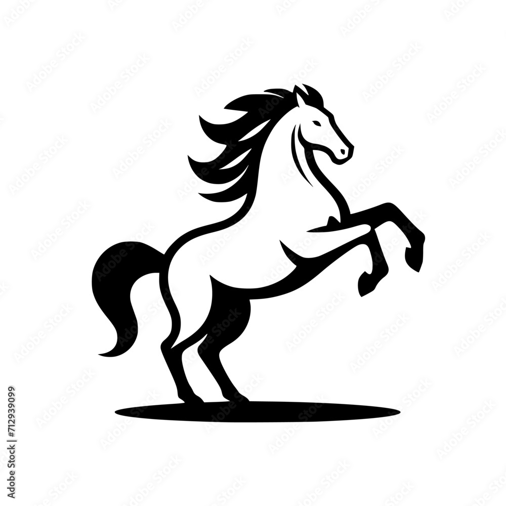 High Quality Vector Logo of a Majestic Rearing White Horse. Versatile Symbol of Strength and Elegance for Logos, Branding, and Marketing. Isolated on White Background for Seamless Integration. High Quality Vector Logo of a Majestic Rearing White Horse. Versatile Symbol of Strength and Elegance for Logos, Branding, and Marketing. Isolated on White Background for Seamless Integration.