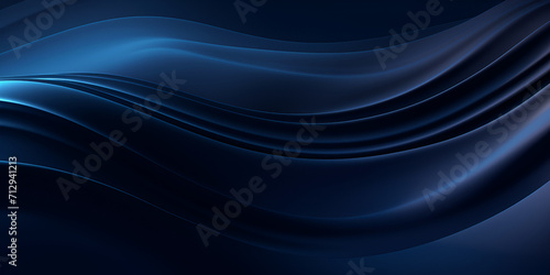 A blue wave is lit up on a black background AI Generative  © Ubaid