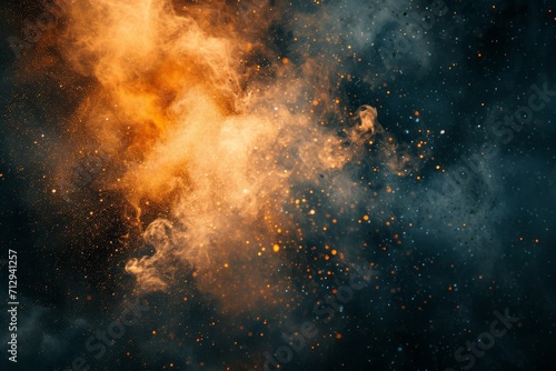 Abstract film texture background with grain dust and explosion