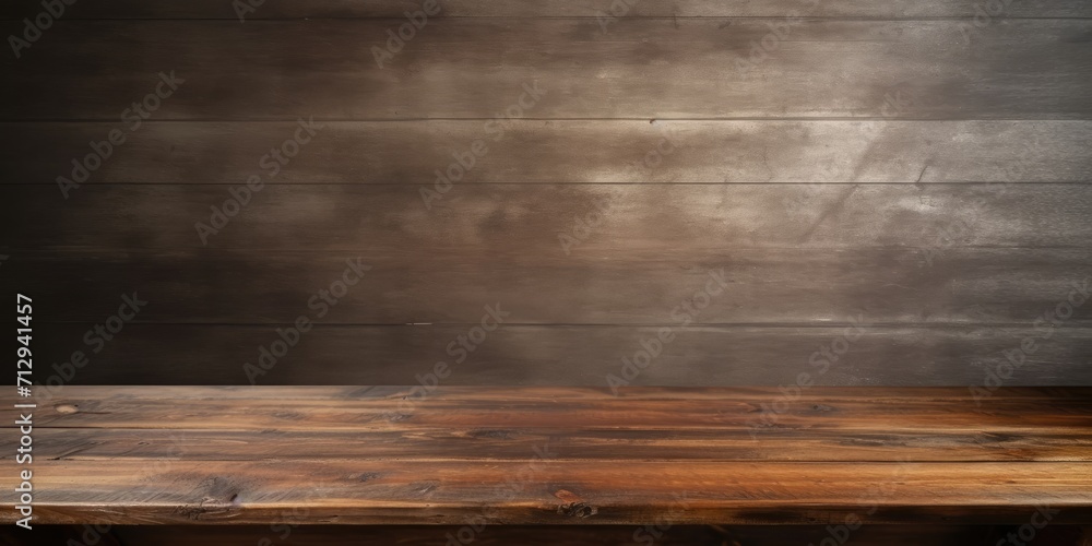 Wooden table and wall background for product display without anything on it. Wooden table and wall background for product display without anything on it.