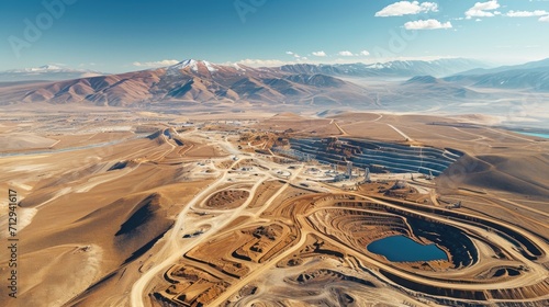 top view for production of Lithium Mining, natural resourse