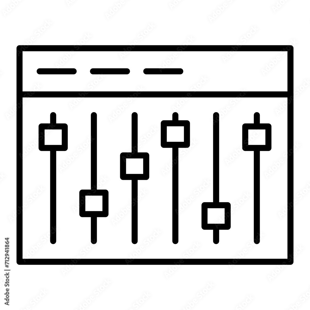 Music Mixing line icon Music Mixing line icon