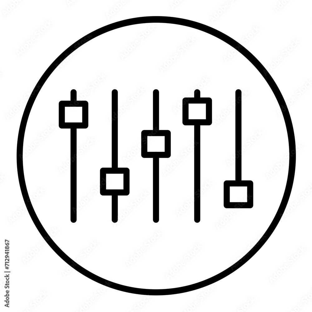 Equalization line icon Equalization line icon