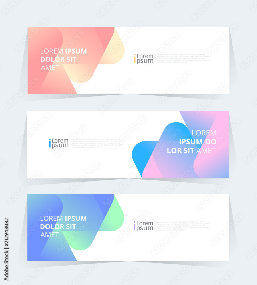 Fototapeta premium Geometric banner design with Vector presentation template.