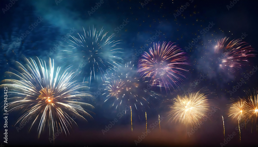Image illustration of a fireworks display. Multiple bright fireworks shooting up into the night sky. Image illustration of a fireworks display. Multiple bright fireworks shooting up into the night sky.