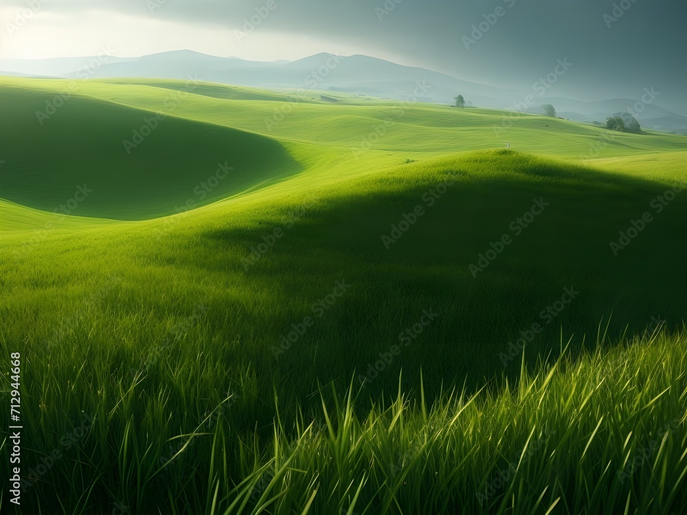 green field and sky green field and sky