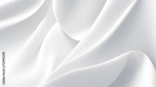 An exquisite white silk fabric background, beautifully rendered in 3D with delicate wrinkles.