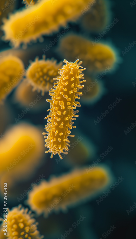 Naklejka premium Microscopic View of Pollen Grains Cluster