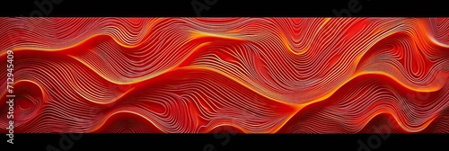 2024 new year Spring Festival background material: Waves and auspicious clouds on a Red Background. Illustration resources with large copy space. photo