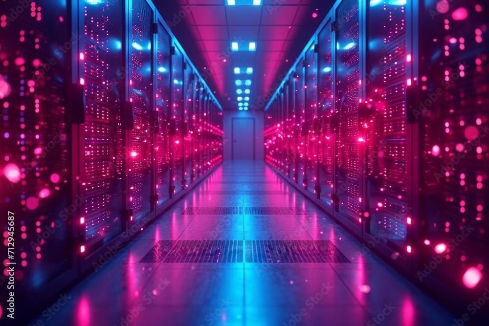 Center server racks with computer network professional photography Center server racks with computer network professional photography