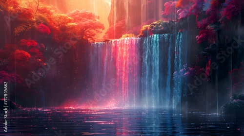 Pixelated dreams cascading like a digital waterfall. ©    Laiba Rana