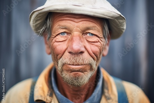 portrait of fisherman with weathered face