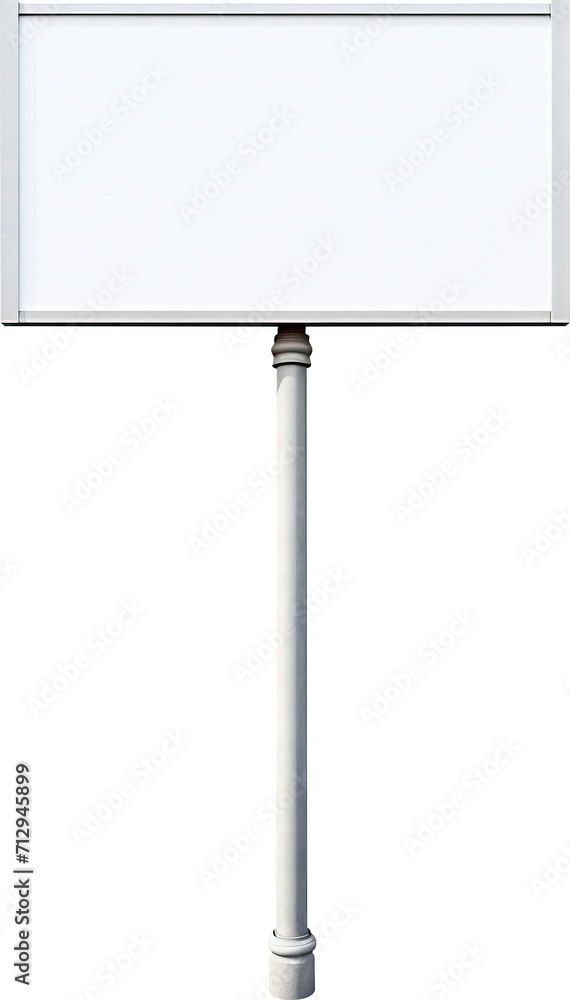 White billboard isolated on transparent background. PNG White billboard isolated on transparent background. PNG