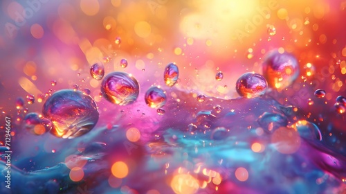 Technicolor raindrops transforming into a breathtaking kaleidoscope.