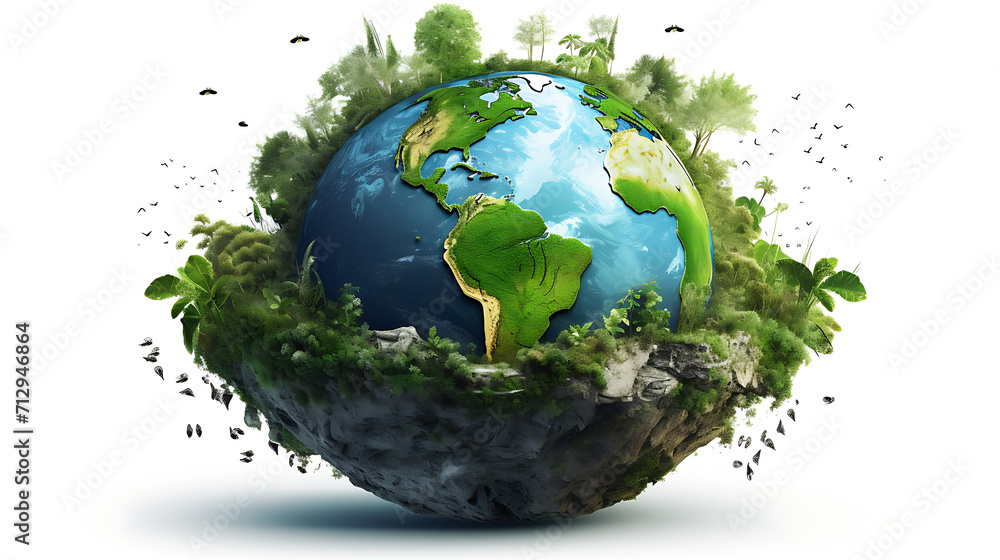 Earth Friendly With Environment, Sustainable Globe of Earth, AI-generated