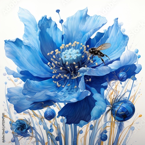 Bluebottle Flower Realistic AI Generated pictures