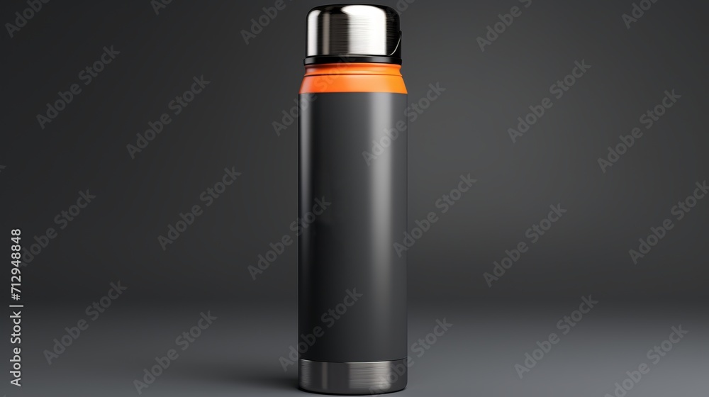 Fototapeta premium Stainless Steel Insulated Water Bottles on Table