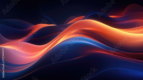 Abstract background with wavy shapes and a flash of light