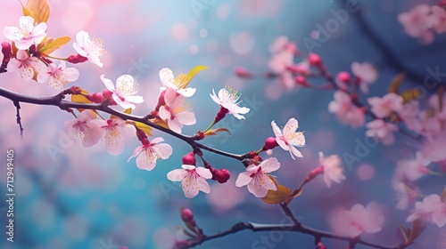 Dreamy Cherry Blossoms in Soft Light