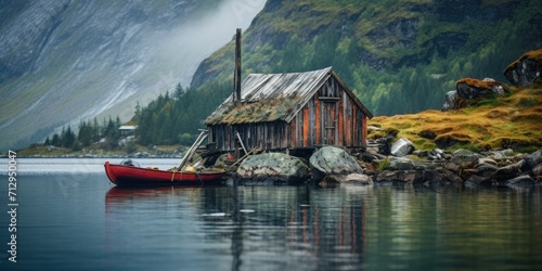 Norwegian fishing hut with history.