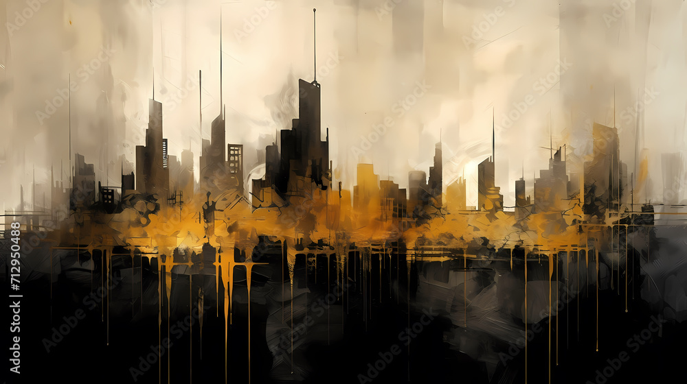 Naklejka premium Abstract line art background, technological background