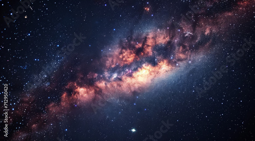 Dazzling galaxy with a rich tapestry of stars  set against the infinite cosmos.