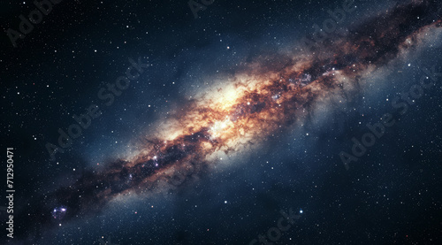 Dazzling galaxy with a rich tapestry of stars, set against the infinite cosmos.