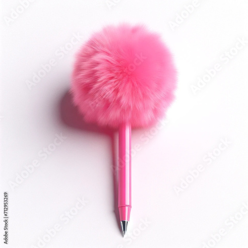 fluffy pink pen
