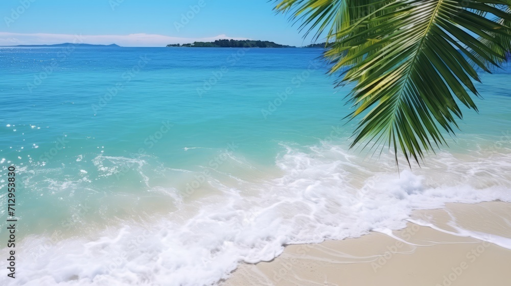 Serenity on a White Sandy Beach with Crystal Clear Waters Serenity on a White Sandy Beach with Crystal Clear Waters
