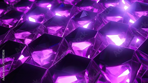 Background with purple diamonds arranged in a checkerboard pattern with a neon glow effect and lens flares