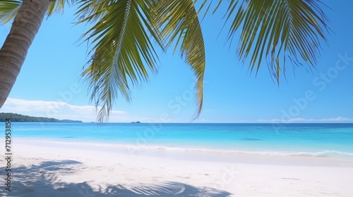 Serenity on a White Sandy Beach with Crystal Clear Waters