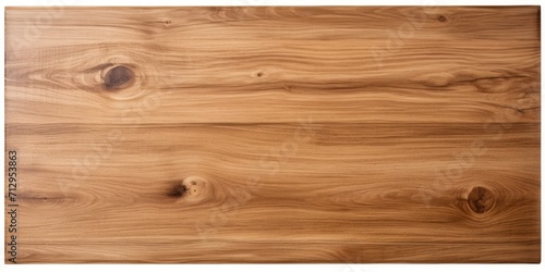 Empty wooden table top view, isolated on white background with clipping path.