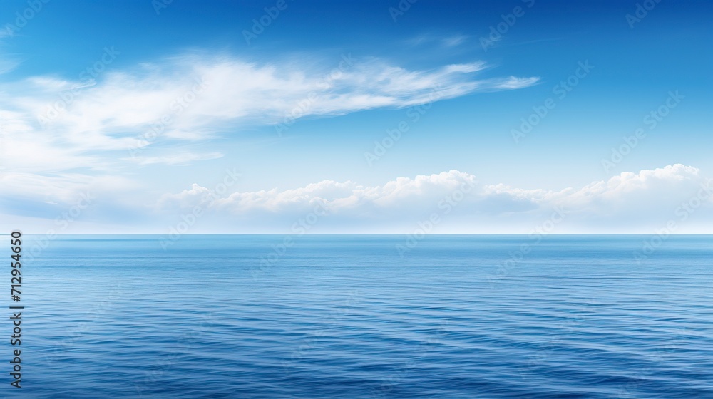 A breathtaking panoramic view of the expansive ocean, stretching as far as the eye can see.