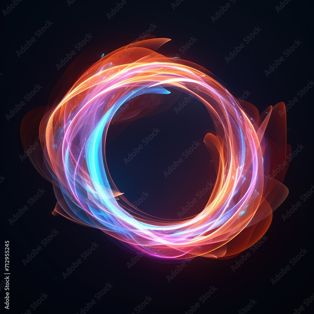 glowing thin line moving in circle showing fast movement glowing thin line moving in circle showing fast movement