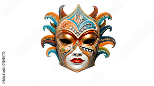 Brazil carnival mask isolated transparent, Generative ai