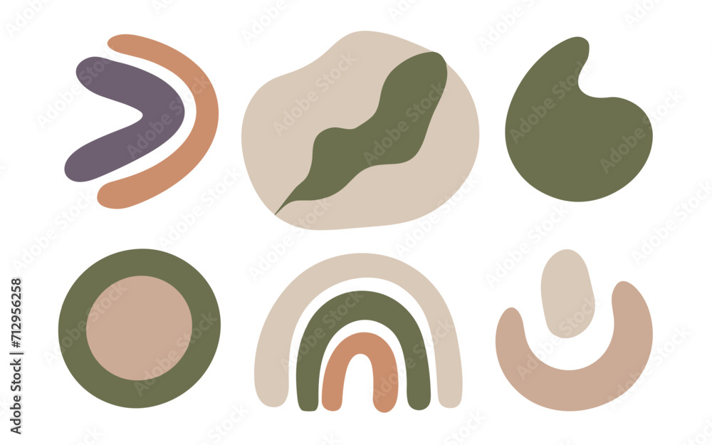 Abstract shapes vector clipart. 
