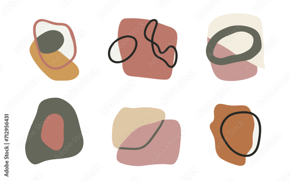 Abstract shapes vector clipart.