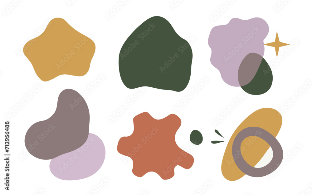 Abstract shapes vector clipart.