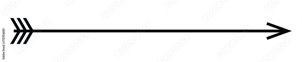 Long arrow vector icon. Black horizontal double arrow. Vector design. 22.11.