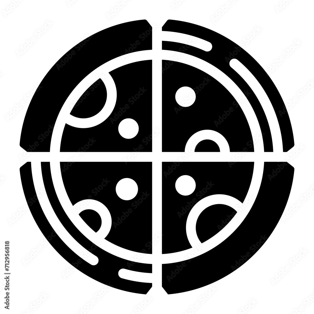 Pizza slice with pepperoni flat icon for apps and websites Pizza slice with pepperoni flat icon for apps and websites