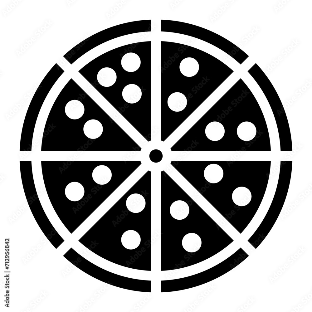 Pizza slice with pepperoni flat icon for apps and websites Pizza slice with pepperoni flat icon for apps and websites