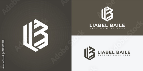 Creative Letter LB Monogram Logo Design Icon Template presented with multiple background colors. The logo is suitable for a business and consulting company logo design inspiration template