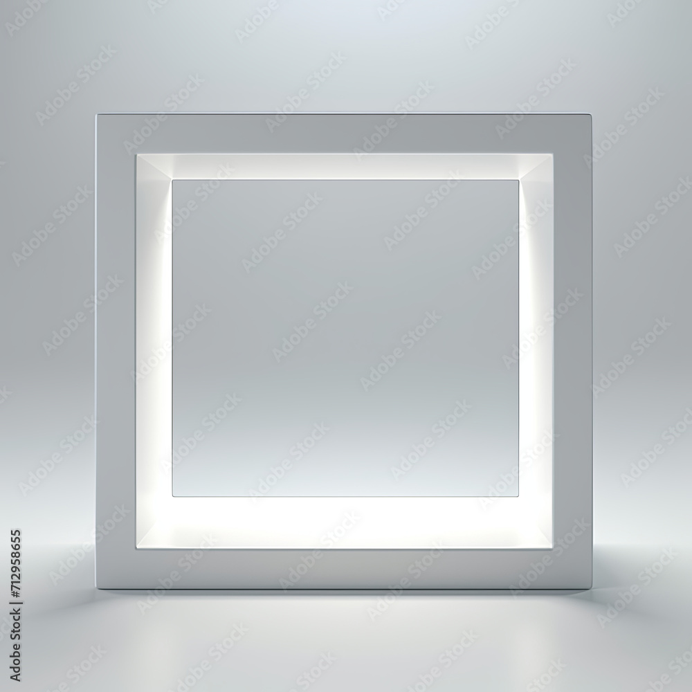 white frame on a wall, rectangle white frame on a wall, rectangle